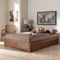 Wren 3 Drawer Storage Bed Frame Walnut - Baxton Studio 23 Wren 3 Drawer Storage Bed Frame Walnut - Baxton Studio -Home Furniture Shop-Baxton Studio GUEST 0000c36a 2aa1 40f5 9038 dd12a8c18446