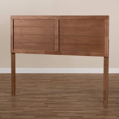 Seren Walnut Finished Wood Headboard - Baxton Studio 5 Seren Walnut Finished Wood Headboard - Baxton Studio - Image 3