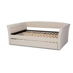 Delora Upholstered Daybed With Trundle Beige - Baxton Studio -Home Furniture Shop-Baxton Studio GUEST 004c6fe5 bf52 4dad 98f1 572bdf62cf24