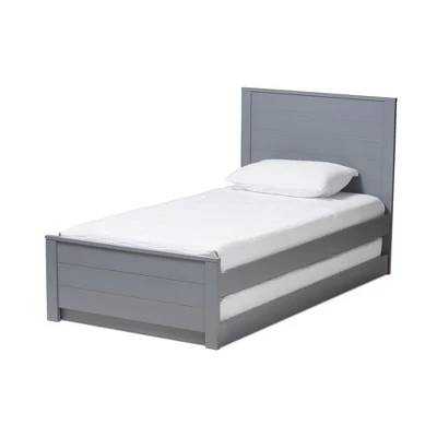 Twin Catalina Modern Classic Mission Style Finished Wood Platform Bed With Trundle - Baxton Studio 14 Twin Catalina Modern Classic Mission Style Finished Wood Platform Bed With Trundle - Baxton Studio - Image 12