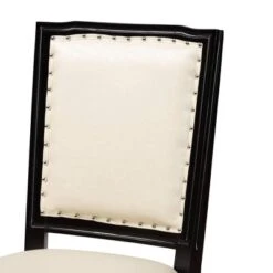 Set Of 2 Louane Faux Leather Upholstered And Wood Dining Chairs Beige/Black - Baxton Studio 13 Set Of 2 Louane Faux Leather Upholstered And Wood Dining Chairs Beige/Black - Baxton Studio -Home Furniture Shop-Baxton Studio GUEST 0109d985 7bdb 4474 964f 22e9122fbba2