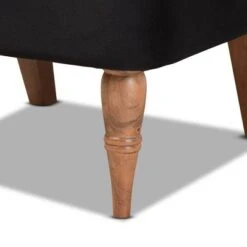 Harmon Velvet Fabric Upholstered And Wood Accent Chair Black/Walnut Brown - Baxton Studio -Home Furniture Shop-Baxton Studio GUEST 0248b2fb c399 4899 b325 f6d3fe59e3c7