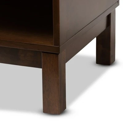 Deirdre Modern And Contemporary Wood 1 Drawer Nightstand - Baxton Studio 9 Deirdre Modern And Contemporary Wood 1 Drawer Nightstand - Baxton Studio - Image 7