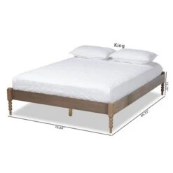 Cielle French Bohemian Wood Platform Bed Frame - Baxton Studio -Home Furniture Shop-Baxton Studio GUEST 02bd0cee 4b46 401a 9663 05b2938f86c7