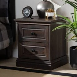 Nolan 2 Drawer Wood Nightstand Brown/Black - Baxton Studio 14 Nolan 2 Drawer Wood Nightstand Brown/Black - Baxton Studio -Home Furniture Shop-Baxton Studio GUEST 03002fe3 7ba4 43d0 9a85 701c4000f3a6