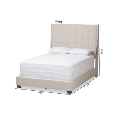 Georgette Modern And Contemporary Fabric Upholstered Bed - Baxton Studio 10 Georgette Modern And Contemporary Fabric Upholstered Bed - Baxton Studio - Image 8