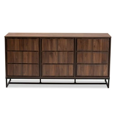 Neil Wood And Metal Dining Room Buffet Brown/Black - Baxton Studio 4 Neil Wood And Metal Dining Room Buffet Brown/Black - Baxton Studio - Image 2