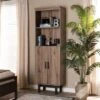73" 2 Door Arend Two-Tone Wood Bookshelf Brown - Baxton Studio -Home Furniture Shop-Baxton Studio GUEST 05e797b1 1a44 4f19 b651 a361370bcc40