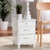 Layton Wood 3 Drawer Nightstand White - Baxton Studio -Home Furniture Shop-Baxton Studio GUEST 079ddeff f0cc 42a2 91d5 b88260885eca
