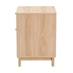 Elsbeth Wood And Natural Rattan 1 Drawer End Table Light Brown/Natural Brown - Baxton Studio -Home Furniture Shop-Baxton Studio GUEST 08c968f3 3ab9 4528 a341 5d55e6ef345f