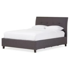 Queen Lea Modern And Contemporary Mix - Linen Storage Platform Bed - Baxton Studio -Home Furniture Shop-Baxton Studio GUEST 093a971e 1191 4e7f a261 826b38e1c0e7