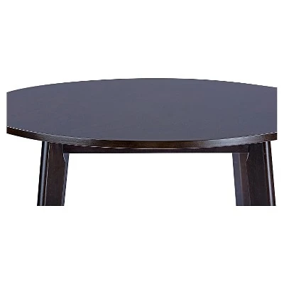 Debbie Mid-Century Wood Round Dining Table - Dark Brown - Baxton Studio 3 Debbie Mid-Century Wood Round Dining Table - Dark Brown - Baxton Studio