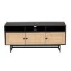 Declan Wood And Natural Rattan 3 Door TV Stand Espresso Brown/Black - Baxton Studio 2 Declan Wood And Natural Rattan 3 Door TV Stand Espresso Brown/Black - Baxton Studio -Home Furniture Shop-Baxton Studio GUEST 0a0172ae 18b1 4951 8622 182cd274939a