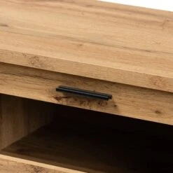 Adelino Wood 2 Drawer TV Stand For TVs Up To 55" Oak Brown/Black - Baxton Studio -Home Furniture Shop-Baxton Studio GUEST 0a52794a 06cb 4019 90a6 f72f31cd1d44