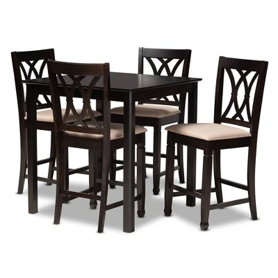 Reneau Espresso Wood Pub Set - Baxton Studio 10 Reneau Espresso Wood Pub Set - Baxton Studio - Image 8