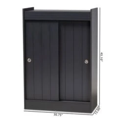 2 Door Leone Finished Wood Entryway Shoe Storage Cabinet Black - Baxton Studio -Home Furniture Shop-Baxton Studio GUEST 0b29a7f3 9ccc 4fe0 a1a1 3db9312e00b4