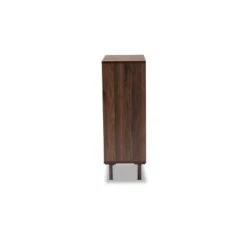 2 Door Meike Two-Tone Wood Shoe Cabinet Walnut/White - Baxton Studio -Home Furniture Shop-Baxton Studio GUEST 0c275a35 2423 475b a521 06f1d0611fc8