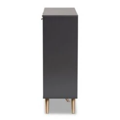 Kelson Wood 3 Door Cabinet Dark Gray/Gold - Baxton Studio 13 Kelson Wood 3 Door Cabinet Dark Gray/Gold - Baxton Studio -Home Furniture Shop-Baxton Studio GUEST 0c4a5810 0c35 48f7 9c52 9fdd6006120e