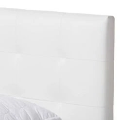 King Mitchell Rustic Industrial Walnut Wood And Faux Leather Metal Platform Bed White - Baxton Studio 13 King Mitchell Rustic Industrial Walnut Wood And Faux Leather Metal Platform Bed White - Baxton Studio -Home Furniture Shop-Baxton Studio GUEST 0cbc5fec b495 4900 bb75 56032668384d