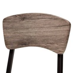 5pc Marcus Metal And Rustic Oak Finished Wood Dining Set Black/Oak - Baxton Studio -Home Furniture Shop-Baxton Studio GUEST 0cdffce3 d6d2 4a91 8a57 4f38312db450