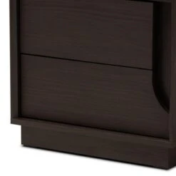 Larsine Finished 2 Drawer Nightstand Brown - Baxton Studio 16 Larsine Finished 2 Drawer Nightstand Brown - Baxton Studio -Home Furniture Shop-Baxton Studio GUEST 0d516159 5136 4f21 a738 2f171fd66701