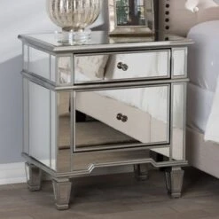 Sussie Hollywood Regency Glamour Style Mirrored 2 - Drawer Nightstand - Baxton Studio -Home Furniture Shop-Baxton Studio GUEST 0d6d95f6 0e0c 4502 a304 62e4d9699beb