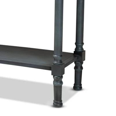 Garvey Wood 3 Drawer Entryway Console Table - Baxton Studio 7 Garvey Wood 3 Drawer Entryway Console Table - Baxton Studio - Image 5
