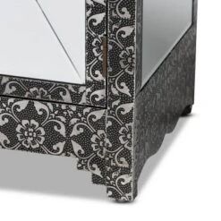 Wycliff Metal And Mirrored Glass 1 Drawer Sideboard Buffet Dark Gray/Silver - Baxton Studio 15 Wycliff Metal And Mirrored Glass 1 Drawer Sideboard Buffet Dark Gray/Silver - Baxton Studio -Home Furniture Shop-Baxton Studio GUEST 0f099225 ce20 429f b0af 8a1a32c10a04