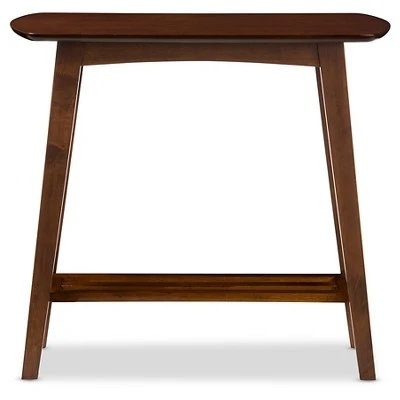 Sacramento Mid-century Modern Scandinavian Style Console Table - Dark Walnut - Baxton Studio 3 Sacramento Mid-century Modern Scandinavian Style Console Table - Dark Walnut - Baxton Studio