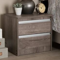 Gallia Modern And Contemporary Oak Finished 2 Drawer Nightstand Brown - Baxton Studio 15 Gallia Modern And Contemporary Oak Finished 2 Drawer Nightstand Brown - Baxton Studio -Home Furniture Shop-Baxton Studio GUEST 11e14f4b 794c 42a2 bfae 5e0634b7481a