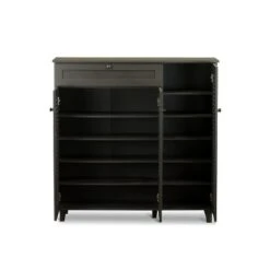 Pocillo Wood Shoe Storage Cabinet Dark Brown - Baxton Studio -Home Furniture Shop-Baxton Studio GUEST 1245677f 8da0 478b abbe 1c8bdda9ee36