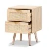 Baird Wood And Rattan 2 Drawer Nightstand Brown - Baxton Studio 2 Baird Wood And Rattan 2 Drawer Nightstand Brown - Baxton Studio -Home Furniture Shop-Baxton Studio GUEST 1326e650 6b75 4aa4 a186 b01d963de2d6