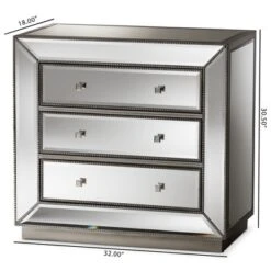 Edeline Hollywood Regency Glamour Style Mirrored 3 Drawer Chest Baxton Studio 11 Edeline Hollywood Regency Glamour Style Mirrored 3 Drawer Chest Baxton Studio -Home Furniture Shop-Baxton Studio GUEST 134b4bb9 2f89 46b7 b8b1 310f48aab483