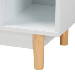 Russell Two-Tone Wood 2 Door Sideboard White/Oak Brown - Baxton Studio -Home Furniture Shop-Baxton Studio GUEST 138f3455 bba6 4e85 a45d 0f0865620246