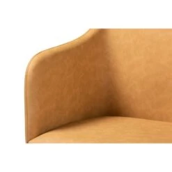 2pc Eris Tan Leather Upholstered And Metal Dining Chairs Black/Tan - Baxton Studio -Home Furniture Shop-Baxton Studio GUEST 155f9a97 7167 46c6 80cd 50ac784e8099