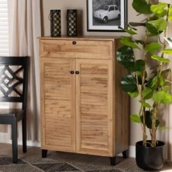 Coolidge Wood 5 Shelf Storage Cabinet Oak Brown - Baxton Studio -Home Furniture Shop-Baxton Studio GUEST 163a2b5c daeb 4461 9dbb 4218e61d2ca1