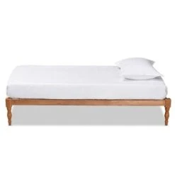 Twin Iseline Wood Platform Bed Frame Brown - Baxton Studio