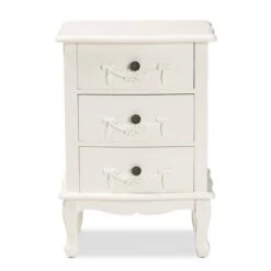 Callen Wood 3 Drawer Nightstand White - Baxton Studio 13 Callen Wood 3 Drawer Nightstand White - Baxton Studio -Home Furniture Shop-Baxton Studio GUEST 16d1a51d 3efd 4519 9389 2ec4b458338f