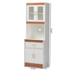Laurana Kitchen Cabinet And Hutch - Baxton Studio -Home Furniture Shop-Baxton Studio GUEST 17ab9383 15ff 4d8f 9b21 1a1bb2e8c871