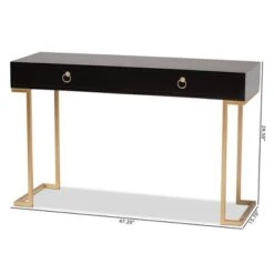 Beagan Wood And Metal 2 Drawer Console Table Black/Gold - Baxton Studio 19 Beagan Wood And Metal 2 Drawer Console Table Black/Gold - Baxton Studio -Home Furniture Shop-Baxton Studio GUEST 18bfbdd0 0ea6 442a a7f7 5425bfcd898c