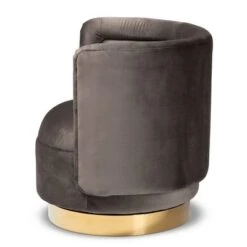 Saffi Velvet Upholstered Swivel Accent Chair - Baxton Studio -Home Furniture Shop-Baxton Studio GUEST 18e5e592 8157 4e44 a85b 851a9fbe68e7