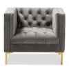 Zanetta Luxe And Glamour Velvet Upholstered Gold Finished Lounge Chair - Baxton Studio -Home Furniture Shop-Baxton Studio GUEST 19160497 d3a1 440a 80b7 62cf7dc49242