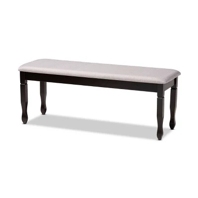 Corey Fabric Upholstered And Wood Dining Bench - Baxton Studio 10 Corey Fabric Upholstered And Wood Dining Bench - Baxton Studio - Image 8