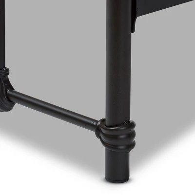 Twin Mandy Vintage Industrial Finished Metal Platform Bed Black - Baxton Studio 6 Twin Mandy Vintage Industrial Finished Metal Platform Bed Black - Baxton Studio - Image 4
