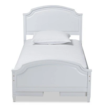 Elise Wood Storage Platform Bed White - Baxton Studio 3 Elise Wood Storage Platform Bed White - Baxton Studio