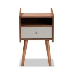 Elario Wood 1 Drawer Nightstand White/Walnut/Brown - Baxton Studio 11 Elario Wood 1 Drawer Nightstand White/Walnut/Brown - Baxton Studio -Home Furniture Shop-Baxton Studio GUEST 1e73fc13 5e5c 4bc9 8cc1 9e06d01af174