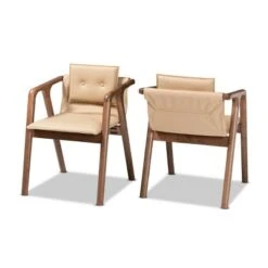 2pc Marcena Imitation Leather Upholstered And Wood Dining Chair Set - Baxton Studio 20 2pc Marcena Imitation Leather Upholstered And Wood Dining Chair Set - Baxton Studio -Home Furniture Shop-Baxton Studio GUEST 1fe018fc 6c7a 4ff7 b518 583cf7631f02