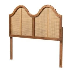 Hazel Vintage Wood And Synthetic Rattan Arched Headboard Walnut - Baxton Studio 18 Hazel Vintage Wood And Synthetic Rattan Arched Headboard Walnut - Baxton Studio -Home Furniture Shop-Baxton Studio GUEST 201d1786 d906 499e 8ea2 991c8450b3a4