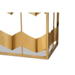Vega Glam With Luxe Metal And Mirrored Glass Geometric Console Table Gold - Baxton Studio -Home Furniture Shop-Baxton Studio GUEST 20923cce 08e7 41ad 8c2b 6af63b0f600a