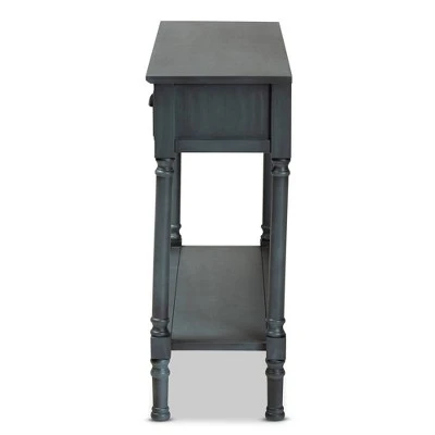 Garvey Wood 3 Drawer Entryway Console Table - Baxton Studio 5 Garvey Wood 3 Drawer Entryway Console Table - Baxton Studio - Image 3